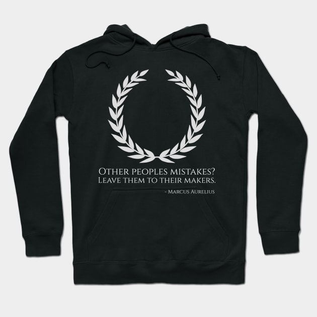 Classical Rome Stoic Philosophy Caesar Marcus Aurelius Quote Hoodie by Styr Designs